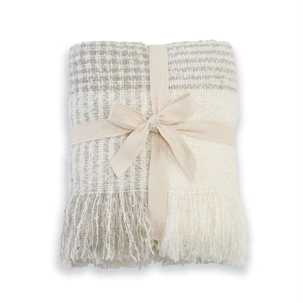 Plaid Fringe Blanket