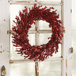 Preserved Myrtle Wreath Red Leaves