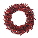 Preserved Myrtle Wreath Red Leaves