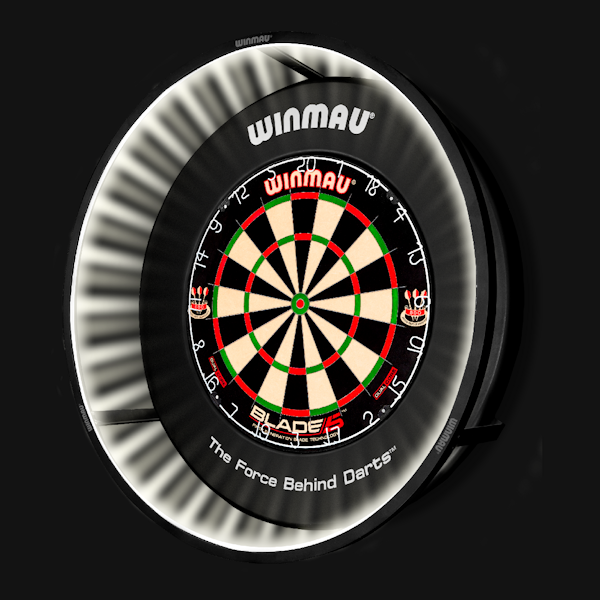 Winmau Plasma Dartboard Light with 360° LED illumination and robust aluminium design