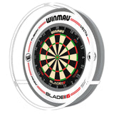 Winmau Pro-Line White Surround shown with board and Plasma Ice Light sold separately.