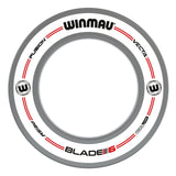 Proline white and grey surround design with Winmau branding and product names on a white background