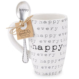 Happy Mug and Spoon