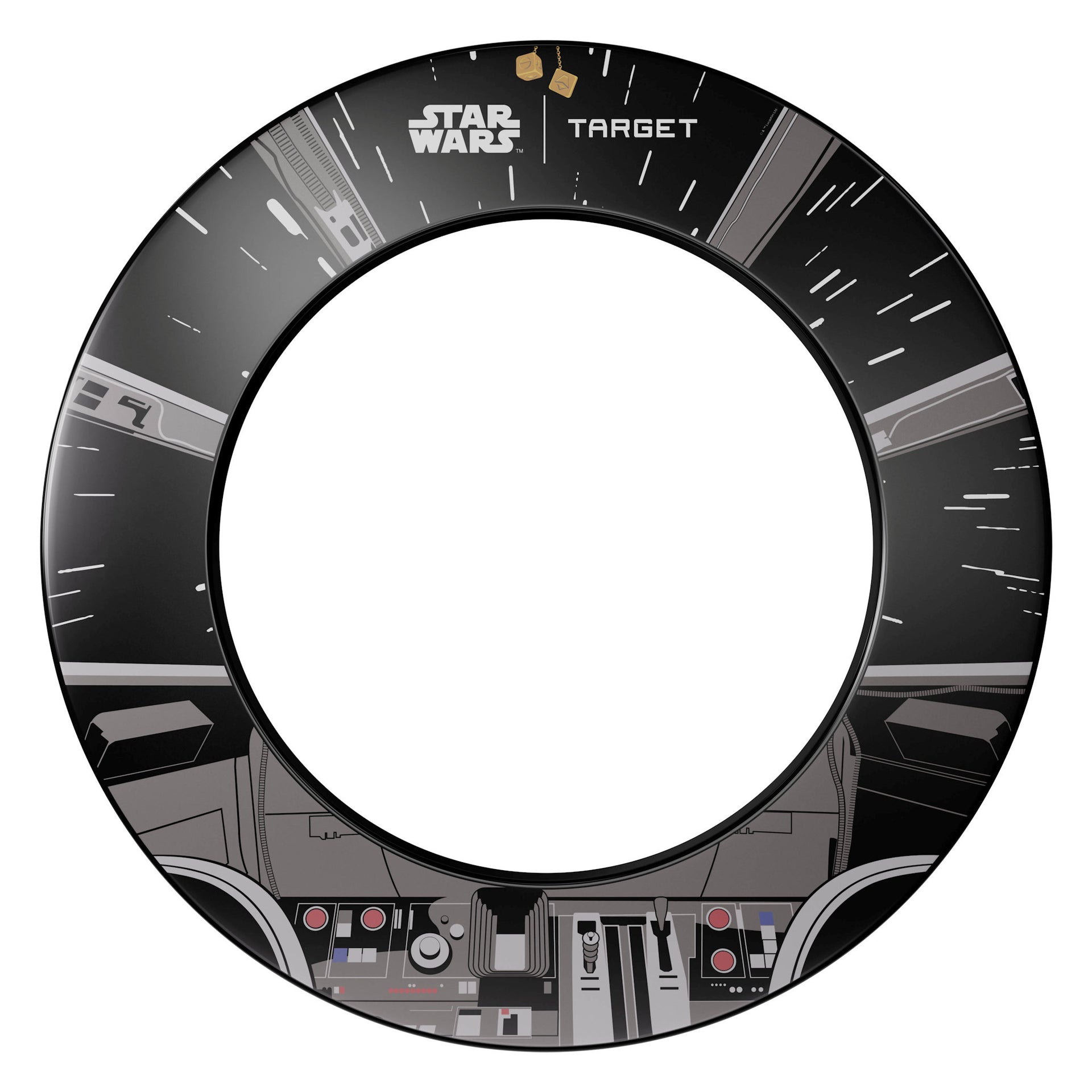 Dart surround Target with Star Wars design on a white background