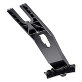 Black metal bracket on a white background