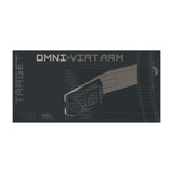 OMNI Virt Camera Arm packaging which is black with light grey graphics of the arm .