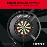 Target Black Notched Surround showing how it works with the Omin and Corona systems