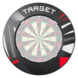Target Black Patterned Notched Surround showing notches and dartboard