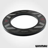 Winmau Blade X Black Surroundwith 'WINMAU' branding on a white background