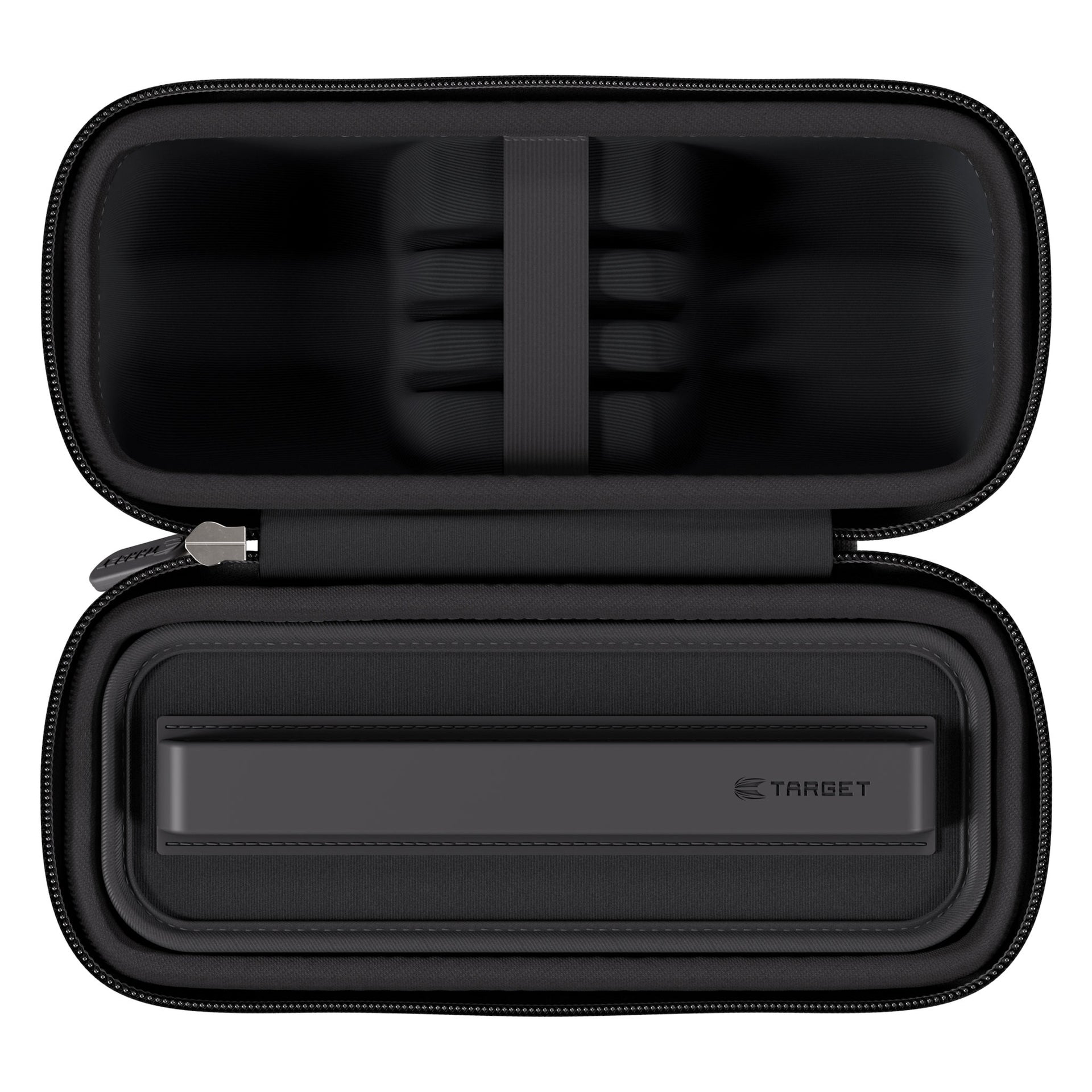 Black hard-shell case with 'Target' branding on a white background