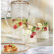 Gold Bubble Glass Pitcher