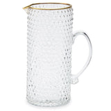 Gold Bubble Glass Pitcher