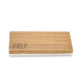 Prep & Serve Reversible Board with wooden "PREP" side and marble "SERVE" back panel, 6 by 11.75 inches