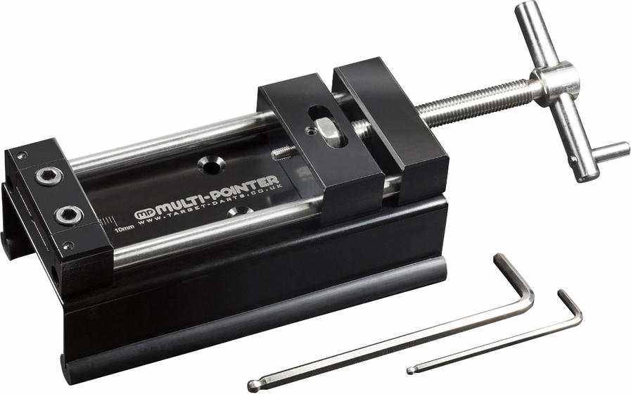 Compact Target Multi-pointer tool with precise clamp and measurement guide for removing steel points.