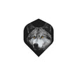 Holographic dart flight with 3D wolf design and heat seal finish