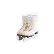 White Resin Pair of Ice Skates w/Glittered Lining