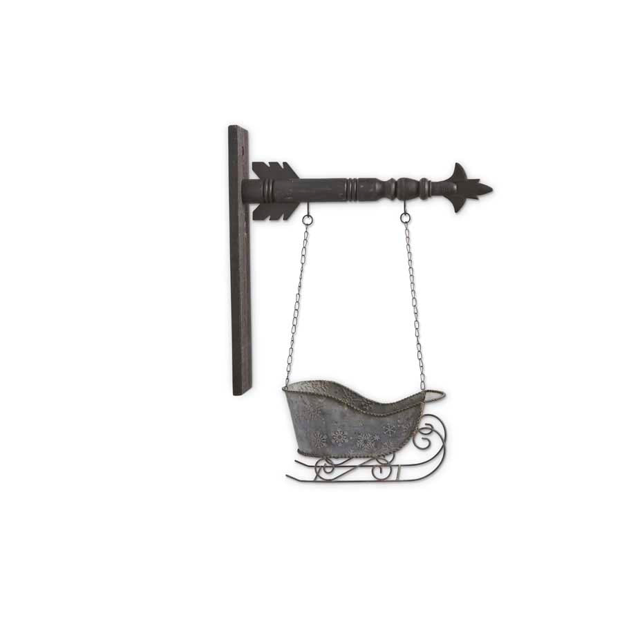 Decorative Wood Arrow with Hanging Sign