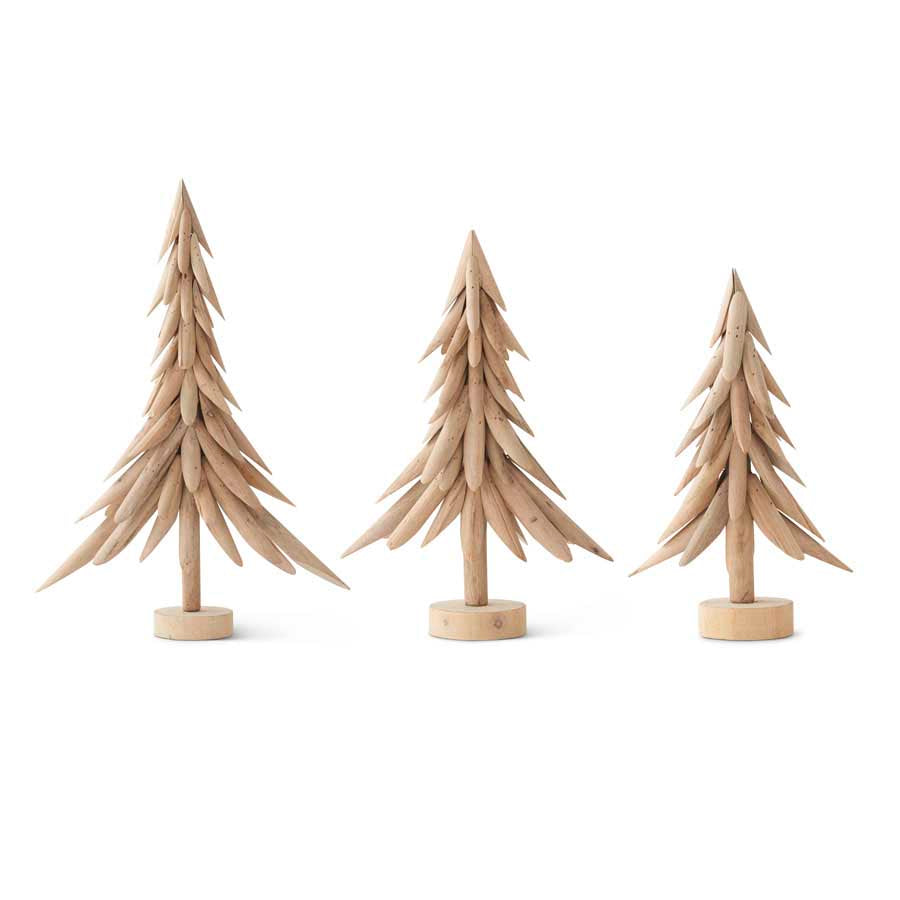 Wooden Christmas Trees Set of 3