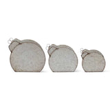 Set of 3 Galvanized Nesting Ornament Containers