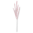 24" Glittered White & Red Spiral Spike Spray