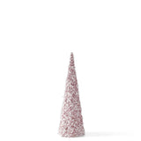 23.75" Glittered White & Red Twine Tree