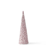 23.75" Glittered White & Red Twine Tree