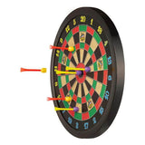 Doinkit® Darts magnetic dart board with six colorful safe darts on wall, family-friendly game night fun
