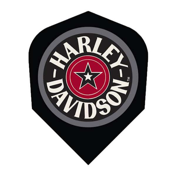 Harley Davidson Flight dart flight with high definition Harley-Davidson logo in black, red, and gray colors