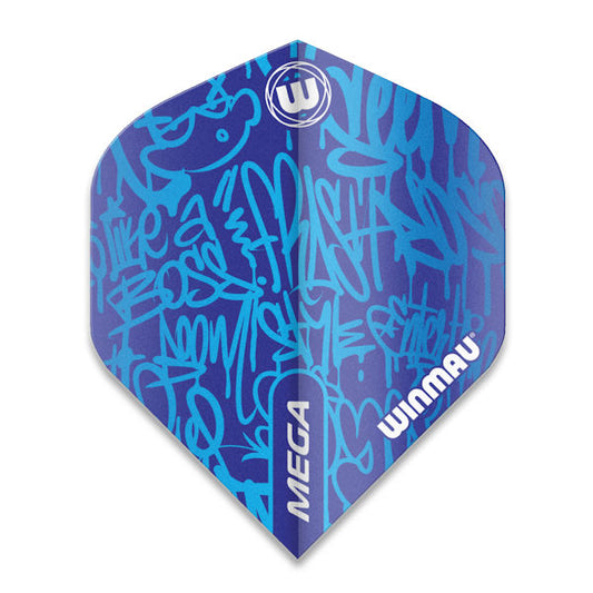 Mega Winmau Standard Flights blue