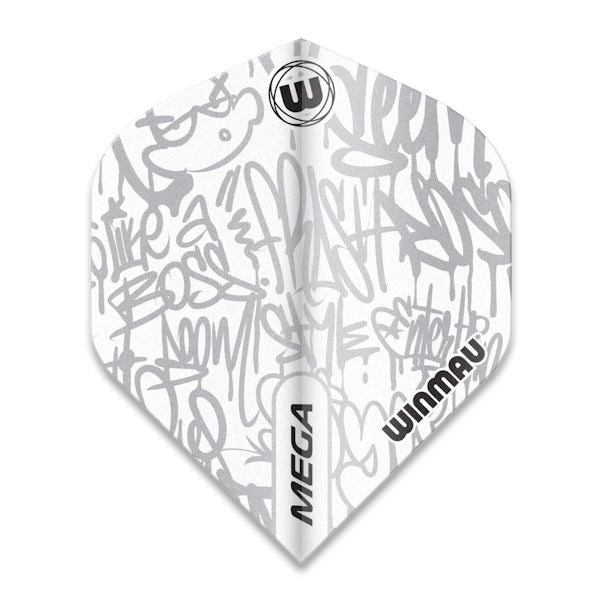 Mega Winmau Standard Flights White