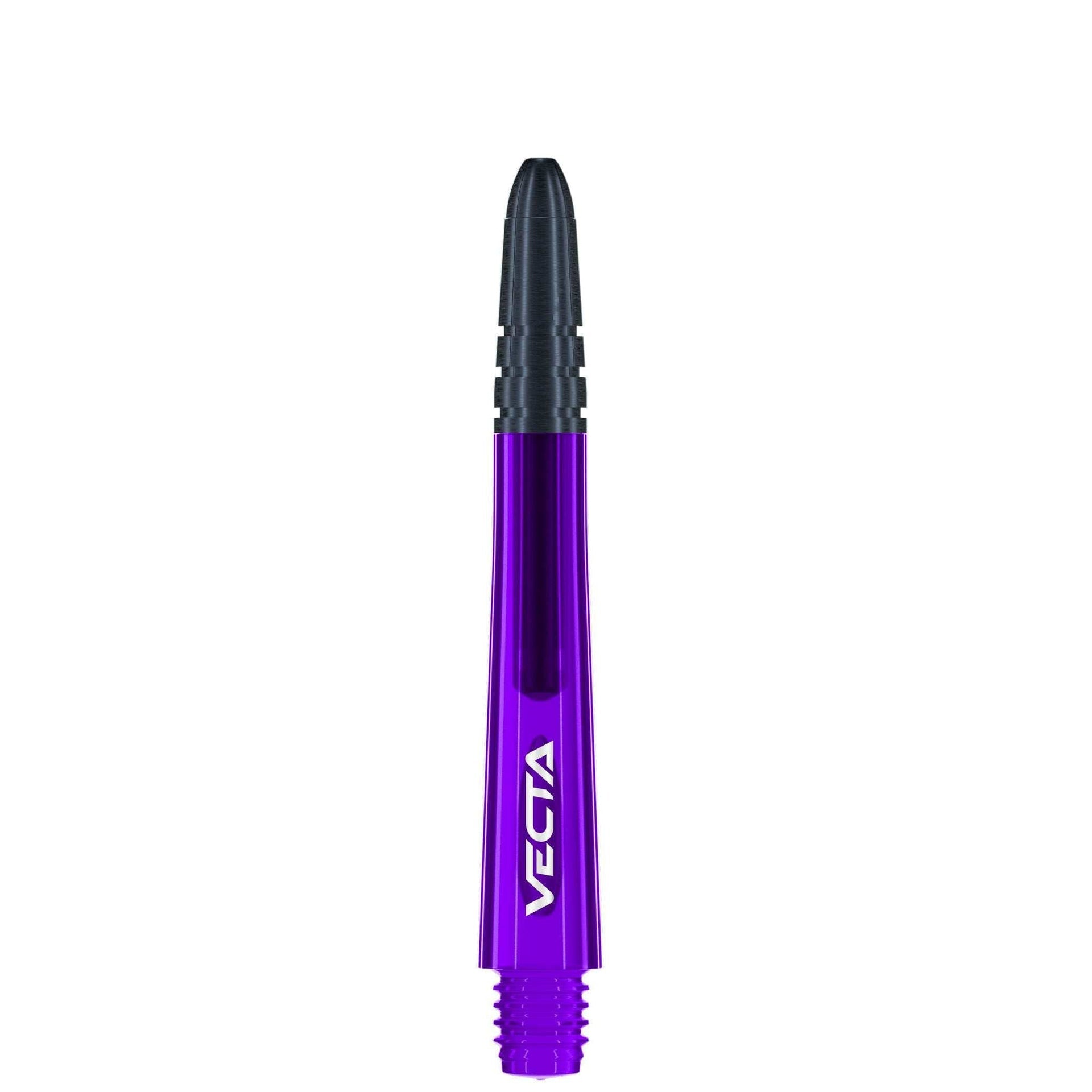 Vecta Nylon Shafts purple composite dart shaft with black tip and threaded end for secure fit