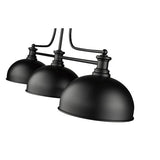 Melange Matte Black 3 Shade Light close up
