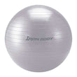 Silver Iron Body anti-burst fitness ball for yoga and exercise, available in 55cm and 65cm, includes pump