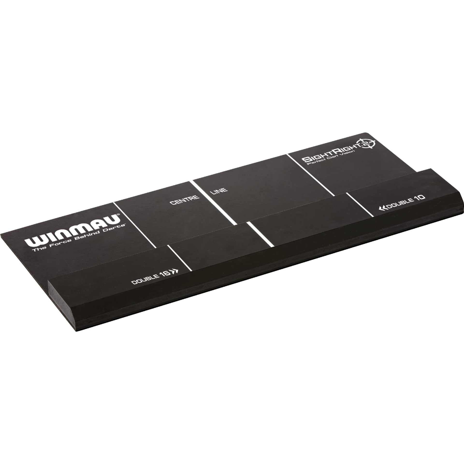 Winmau SightRight 2 dart alignment tool in black with marked aiming guides for improved dart accuracy