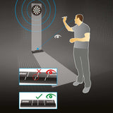 Diagram showing SightRight 2 assisting accurate dart aim and alignment for perfect setup and shot trajectory