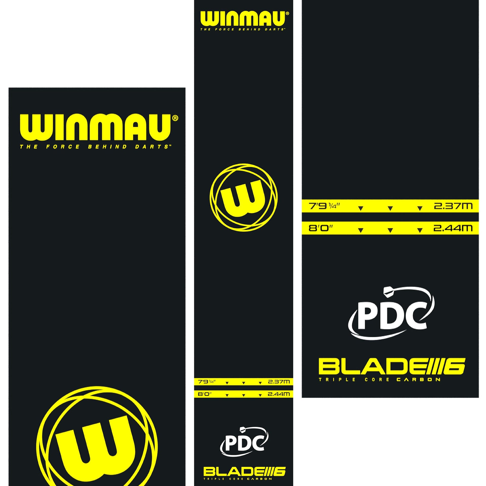 Winmau Pro-Zone Essential PVC dart mat with official tournament measurements and durable design