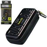 Winmau Armor MvG G1 Dart Wallet open showing compartments for darts and accessories