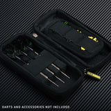 Winmau Armor MvG G1 Dart Wallet black and green ultra-modern dart case with compartments for darts and accessories