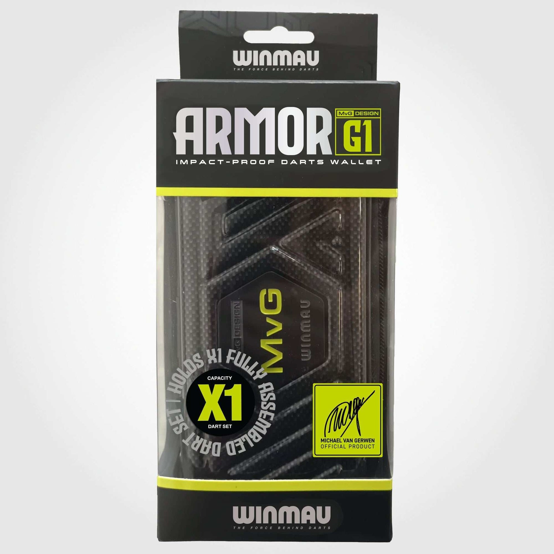 Armor MvG G1 Dart Wallet with compartments for darts and accessories, sleek and durable design