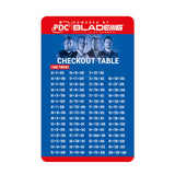 Ultimate Practice & Accessory Kit checkout chart front side