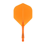 Fusion Flight & Shaft System orange integrated dart flights with 90 degree wing design and durable polymers