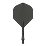 Fusion Flight & Shaft System black integrated shaft and flight for sports performance with 90-degree wing design and advanced polymer durability