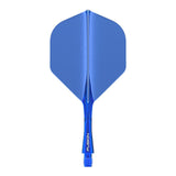 Fusion Flight & Shaft System Azure Blue sports performance dart flights and shafts with 90 degree wing design