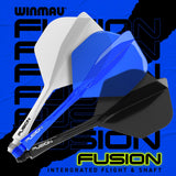 Fusion Flight & Shaft System orange 90 degree wing design durable sports shaft and flight combo