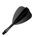 Black dart flight on a white background