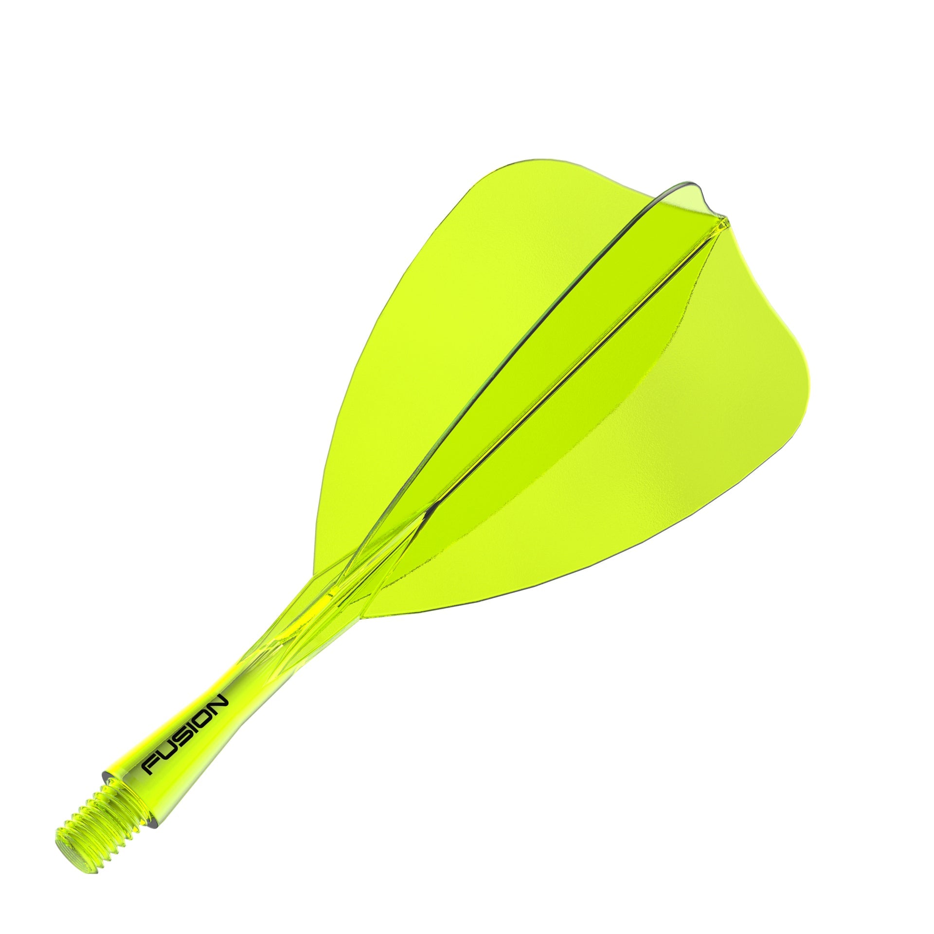Yellow FUSION ARROWHEAD FLIGHT on a white background