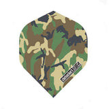 Camouflage design dart flight for Trooper 80% tungsten darts with Datadart branding