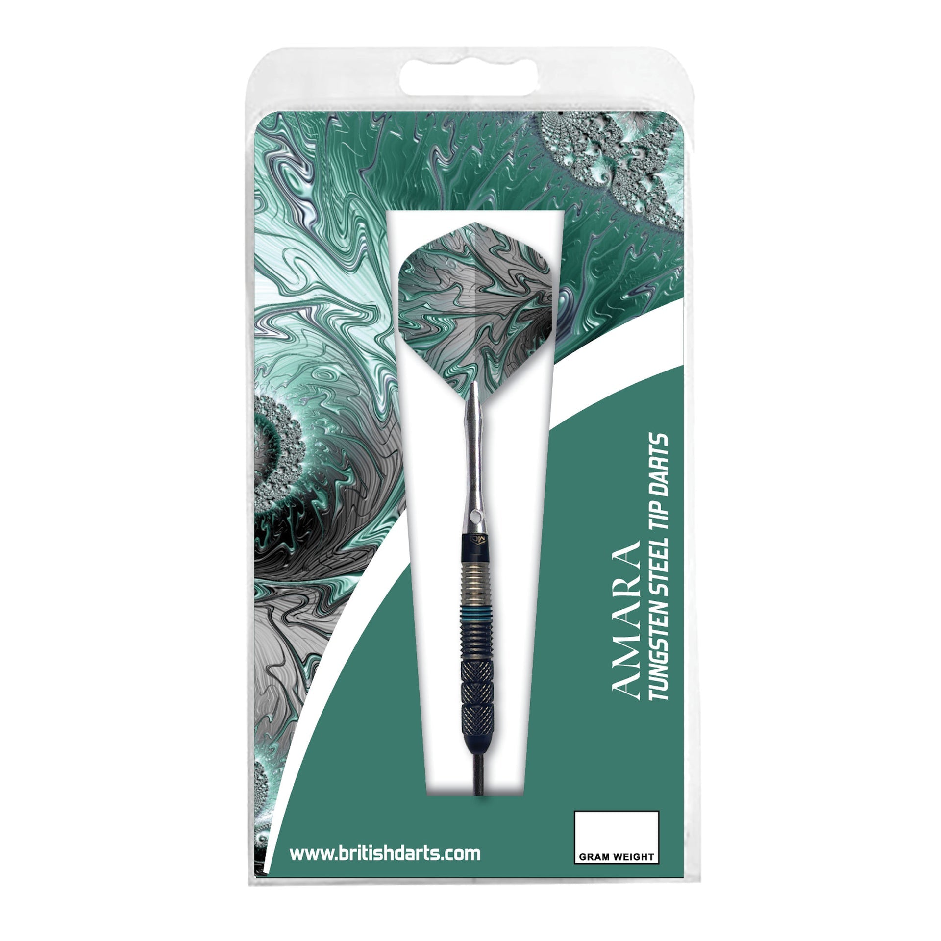 Amara 90% Tungsten Darts packaging