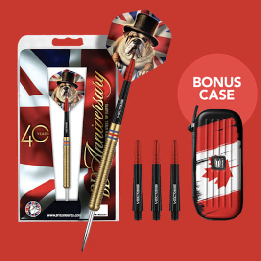 BD Anniversary 90% Tungsten Darts & Dart Case Bundle