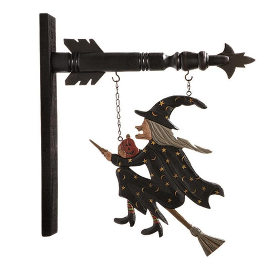 Witch on Broom Stick Arrow 12"  B2361